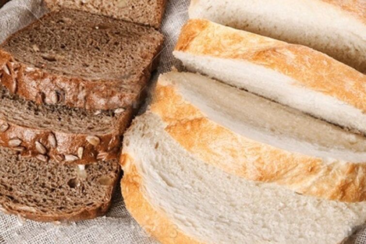 Black and white bread is allowed with gout
